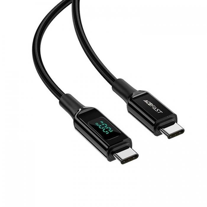 Acefast - Acefast LCD USB-C till USB-C Kabel 100W 2m - Svart