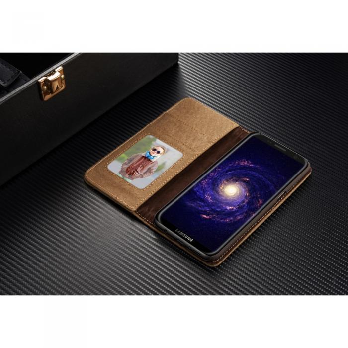 UTGATT5 - Caseme Canvas Plnboksfodral Samsung Galaxy S8 Plus - Brun