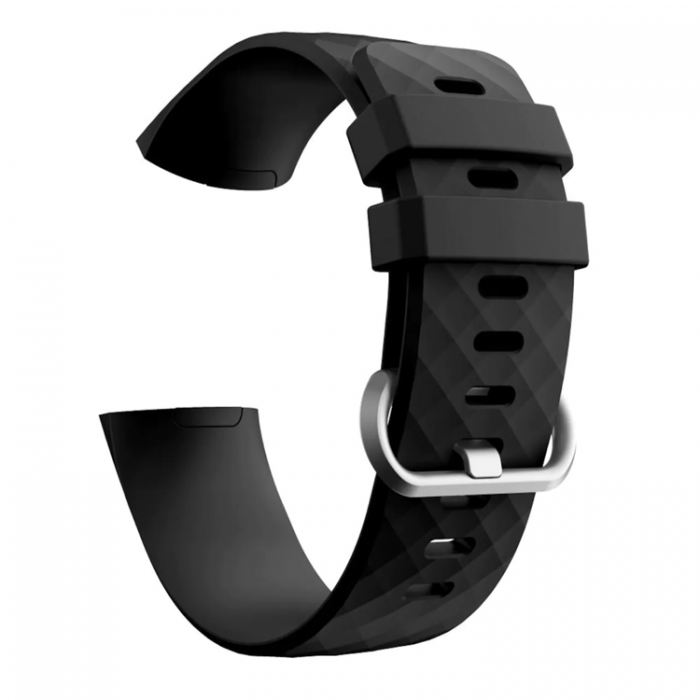 A-One Brand - Fitbit Charge 4/3 Armband Silikon - Svart