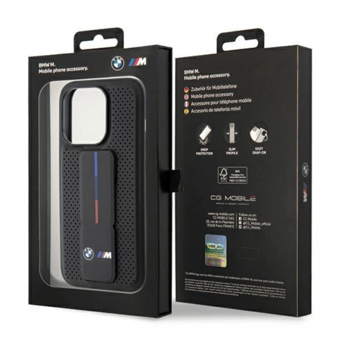 BMW - BMW iPhone 15 Pro Max Mobilskal Grip Stand Smooth & Perforated
