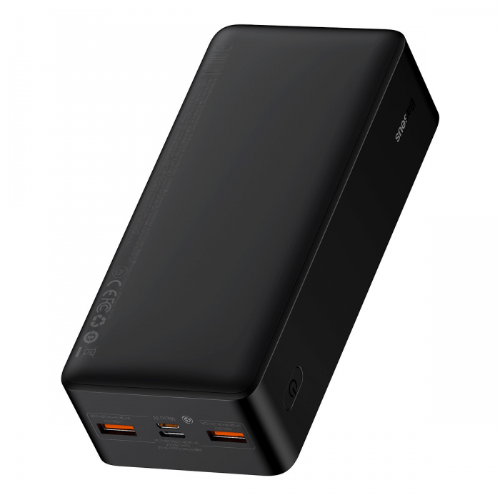UTGATT - Baseus Pwerbank 30000 mAh 20W Bipow + Micro-USB Kabel - Svart