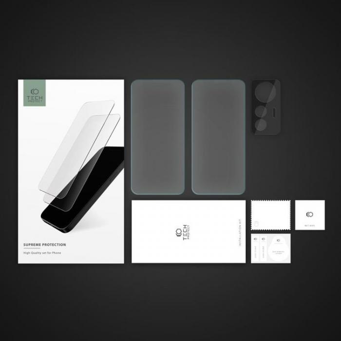 Tech-Protect - [2-Pack] Tech-Protect Xiaomi 12T Pro Hrdat glas Plus [1-Pack] Kameralinsskydd