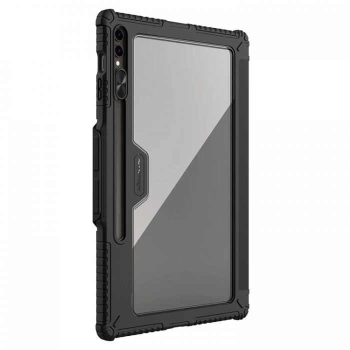 Nillkin - Nillkin Galaxy Tab S9 FE Plus Fodral Lder Bumper - Svart