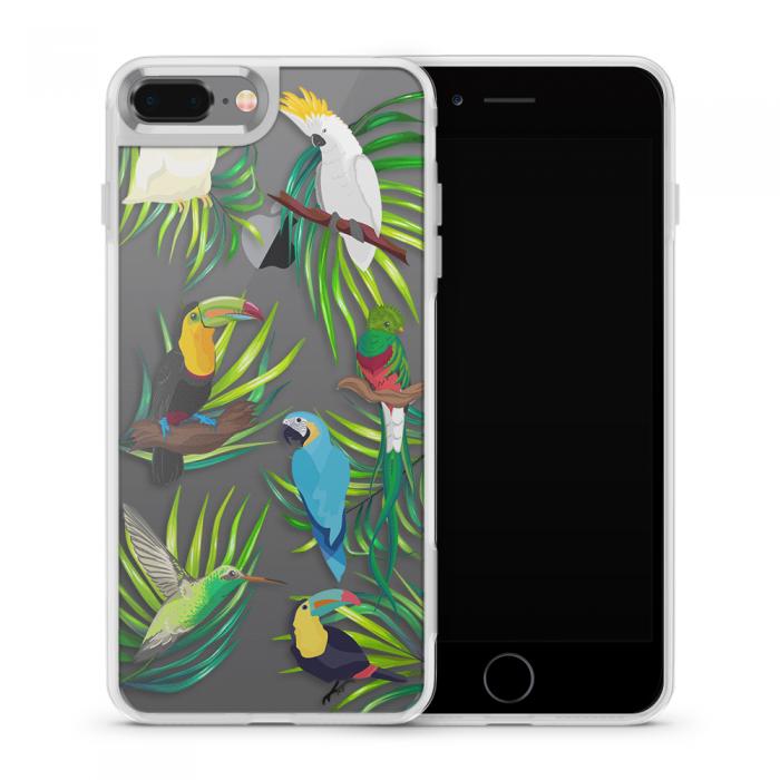 UTGATT5 - Fashion mobilskal till Apple iPhone 8 Plus - Tropical Birds
