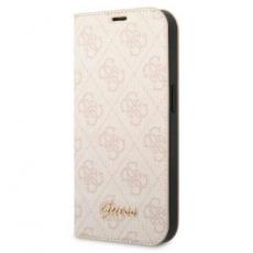 Guess - GUESS iPhone 14 Plus Plånboksfodral 4G Vintage Gold Logo - Rosa