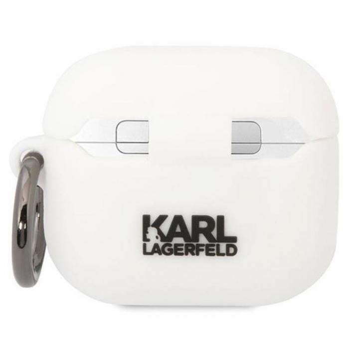 KARL LAGERFELD - KARL LAGERFELD AirPods 3 Skal Silicone Karl & Choupette - Vit