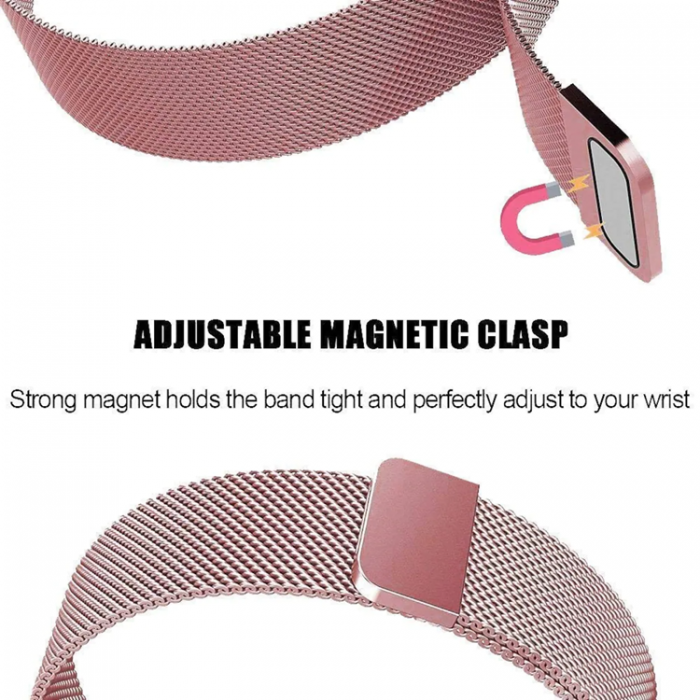 A-One Brand - Fitbit Charge 4/3 Armband Milanese Loop - Rosa