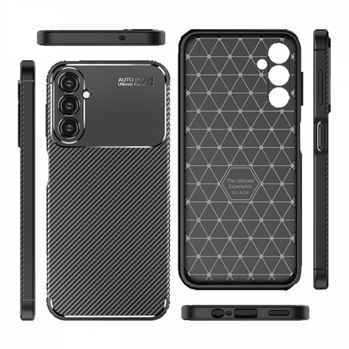 A-One Brand - Galaxy A24 4G Mobilskal Carbon Fiber - Svart
