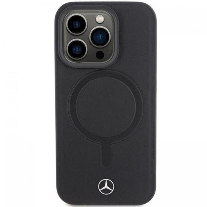 Mercedes - Mercedes iPhone 15 Pro Max Mobilskal Magsafe Smooth Lder - Svart