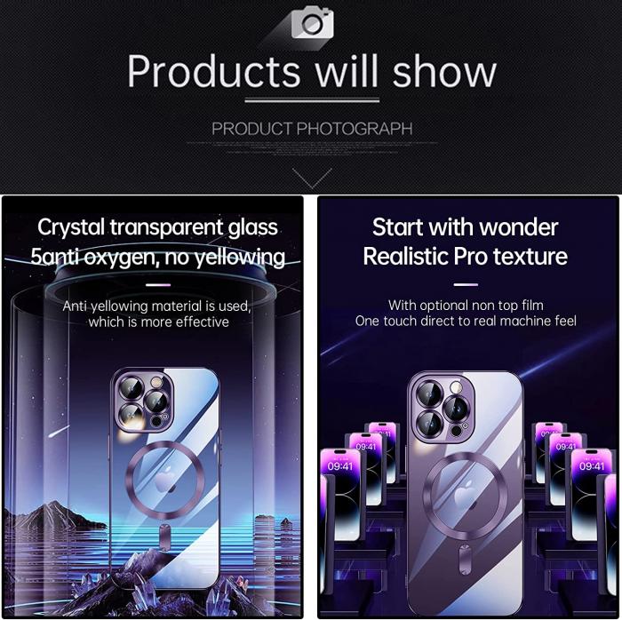 A-One Brand - Electroplating Magsafe Skal iPhone 14 Pro Max - Svart