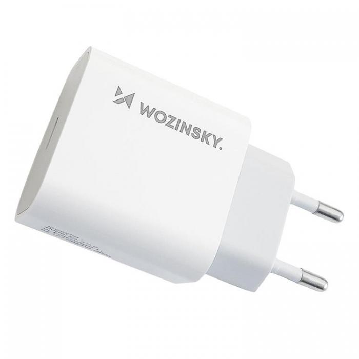 UTGATT1 - Wozinsky EU Vggladdare USB-C Lightning Kabel 20W 1m - Vit
