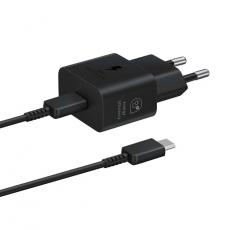 Samsung - Samsung Väggladdare 25W SFC GaN med USB-C Kabel - Svart