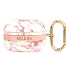 Guess - Guess Airpods Pro Skal Marble Strap Collection - Rosa