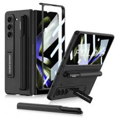 GKK - GKK Galaxy Z Fold 5 Mobilskal Magnetic Kickstand - Carbon Fiber