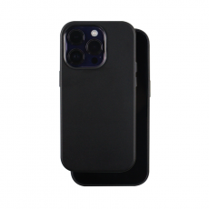 OEM - Svart Mag Läderfodral iPhone 15 Plus - Skyddande Mobilskal
