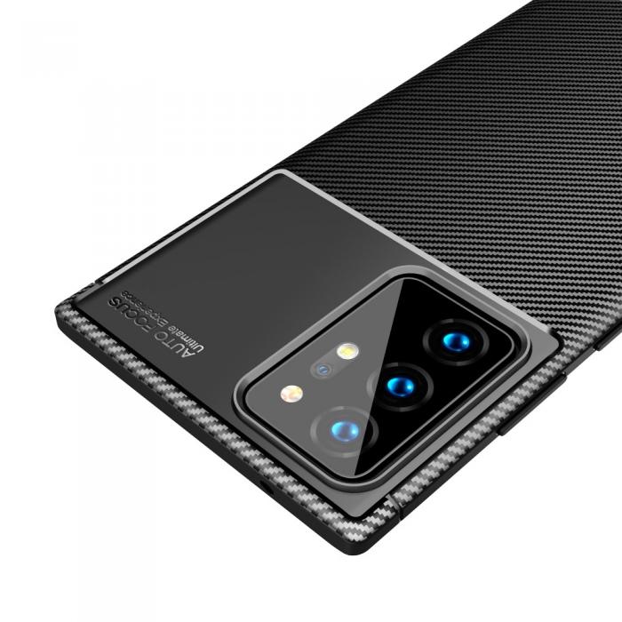 UTGATT1 - Carbon Fiber TPU Skal Till Galaxy Note20 Ultra - Svart