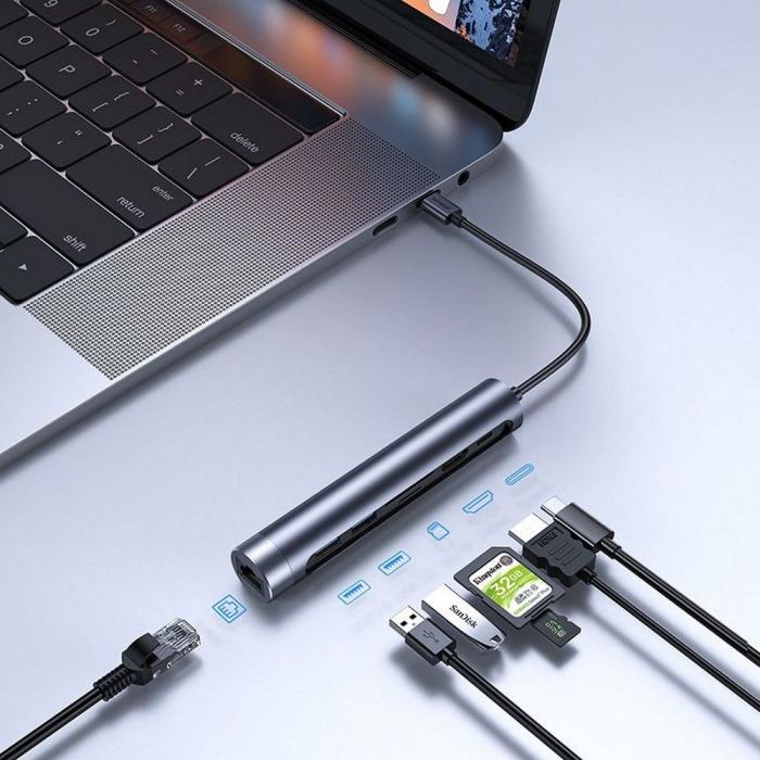 UTGATT4 - Joyroom -Adapter USB 7in1 - Mrk Gr