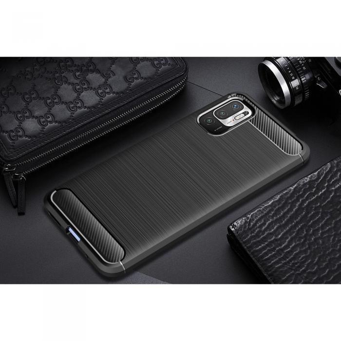 UTGATT5 - TPU Carbon Mobilskal Xiaomi Poco M3 Pro 5g / Redmi Note 10 5g - svart