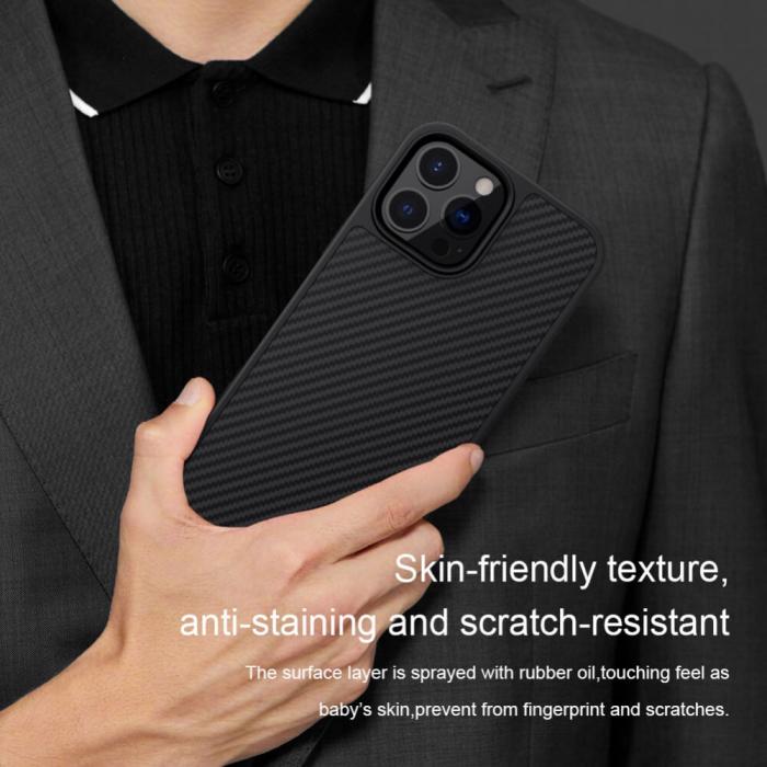 Nillkin - Nillkin Carbon Fiber Mobilskal till iPhone 13 Pro Max - Svart