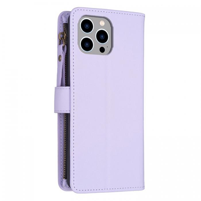 A-One Brand - iPhone 15 Pro Max Plnboksfodral Zipper Flip - Lila
