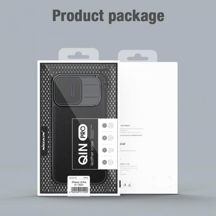 Nillkin - Nillkin iPhone 14 Pro Plnboksfodral Qin Pro - Bl