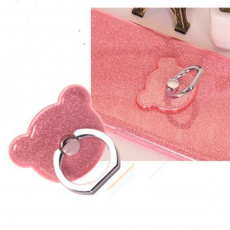 A-One Brand - NalleBjörn Glitter Ringhållare till Mobiltelefon - Rosa