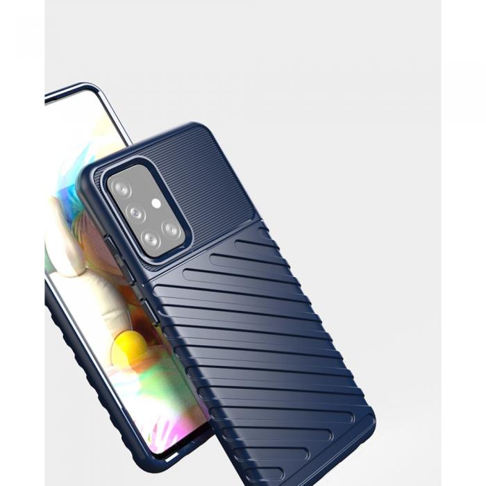 A-One Brand - Thunder Twill Texture Mobilskal Galaxy A72 5G - Bl
