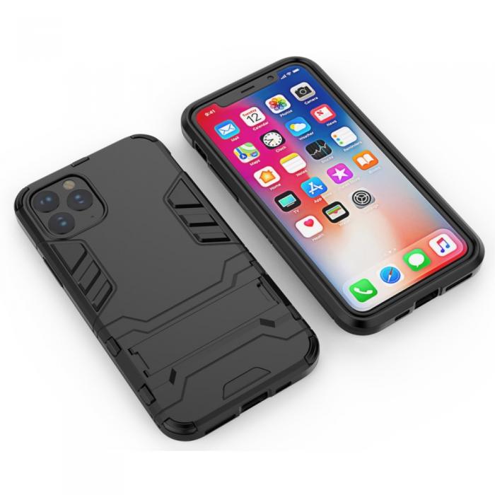 A-One Brand - Skal med Kickstand Stativ fr iPhone 11 Pro - Svart