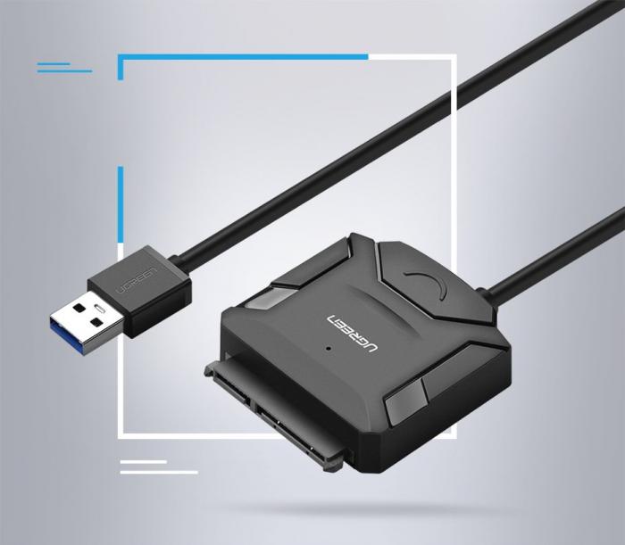 Ugreen - Ugreen HDD SSD USB 3.0 - SATA adapter Svart