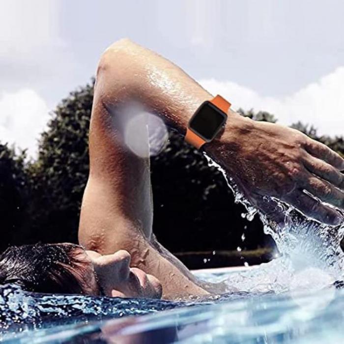 A-One Brand - Apple Watch 4/5/6/7/8/SE/Ultra (49/45/44/42mm) Silikon Ocean Band - Orange