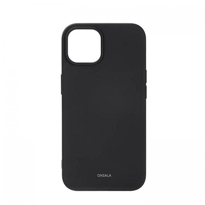 Onsala - ONSALA iPhone 14 Plus Skal Silikon Chalk - Svart