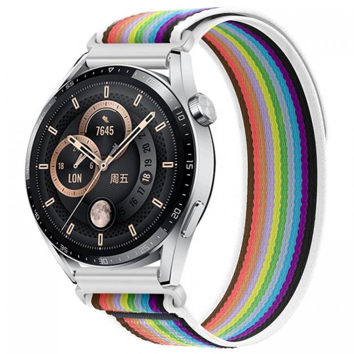 Binghong - Galaxy Watch 6 Classic (43mm) Armband Trail Nylon - Iridecsent Vit