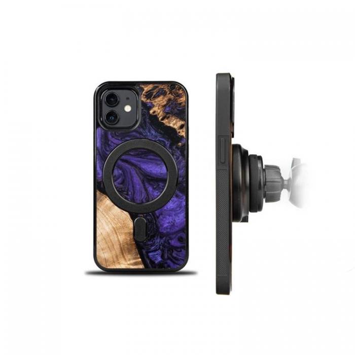 Bewood - Bewood iPhone 12/12 Pro Mobilskal Magsafe Unique Voilet - Svart
