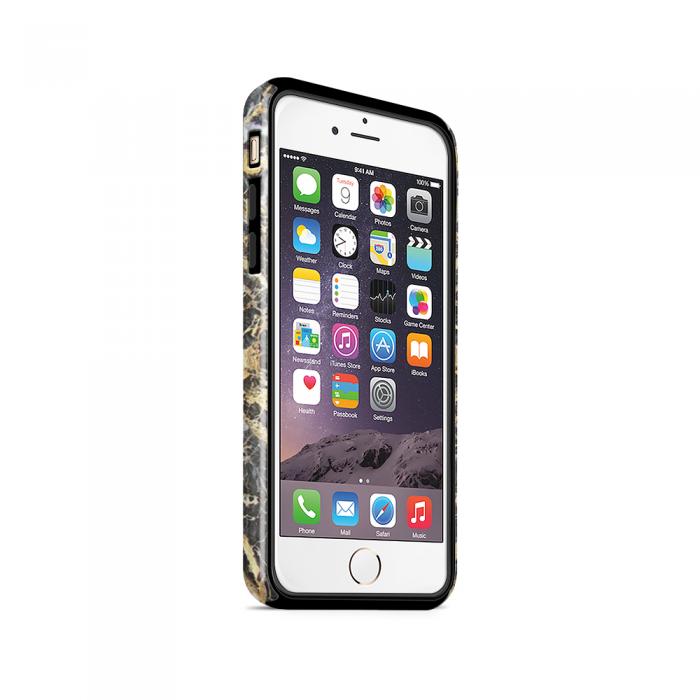 UTGATT5 - Tough mobilskal till Apple iPhone 6(S) - Marble - Svart/Gul