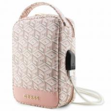 Guess - Guess Organizerväska GCube Stripe - Rosa