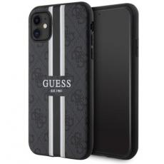 Guess - Guess iPhone 11/XR Mobilskal MagSafe 4G Printed Stripes - Svart