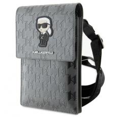 KARL LAGERFELD - Karl Lagerfeld Halsbandsfodral Saffiano Monogram Ikonik