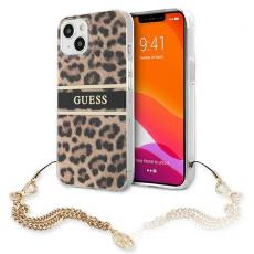 Guess - Guess Gold Chain Skal iPhone 13 Mini - Leopard