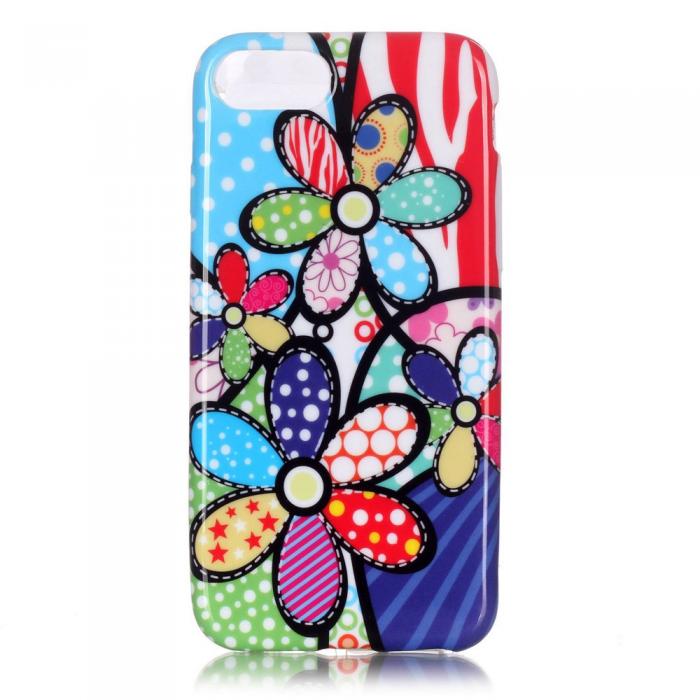 UTGATT5 - Flexiskal till Apple iPhone 7/8/SE 2020 - Colorful Flowers