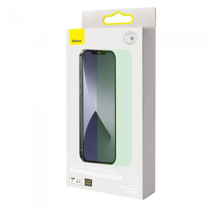 UTGATT1 - [2 PACK] Baseus 0,15 mm Skrmskydd iPhone 12 Pro Max Grn