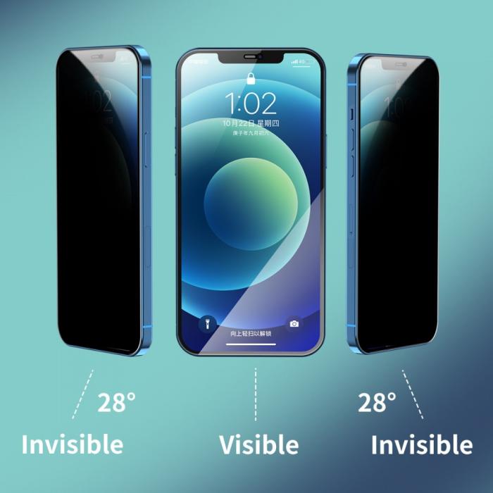 A-One Brand - [2-PACK] Privacy Hrdat Glas Skrmskydd iPhone XS Max / 11 Pro Max