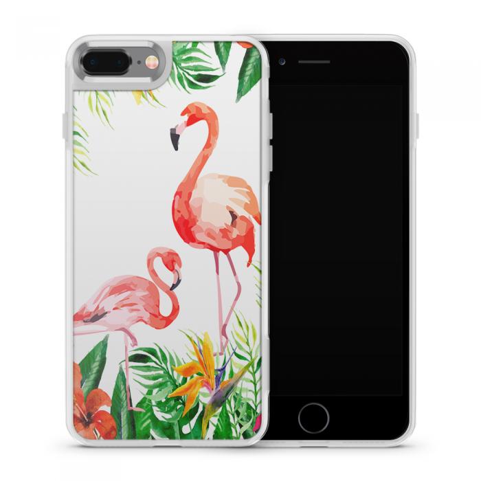 UTGATT5 - Fashion mobilskal till Apple iPhone 8 Plus - Flamingo art