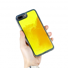 A-One Brand - Liquid Neon Sand skal till iPhone 7 Plus & iPhone 8 Plus - Orange