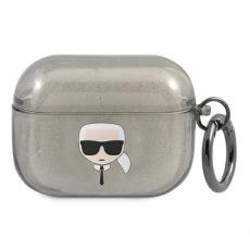 KARL LAGERFELD - Karl Lagerfeld Glitter Karl`S Head Skal Airpods Pro - Svart