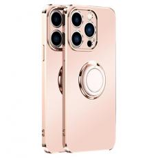 A-One Brand - iPhone 14 Pro Max Skal Ringhållare Electroplating Kickstand - Rosa