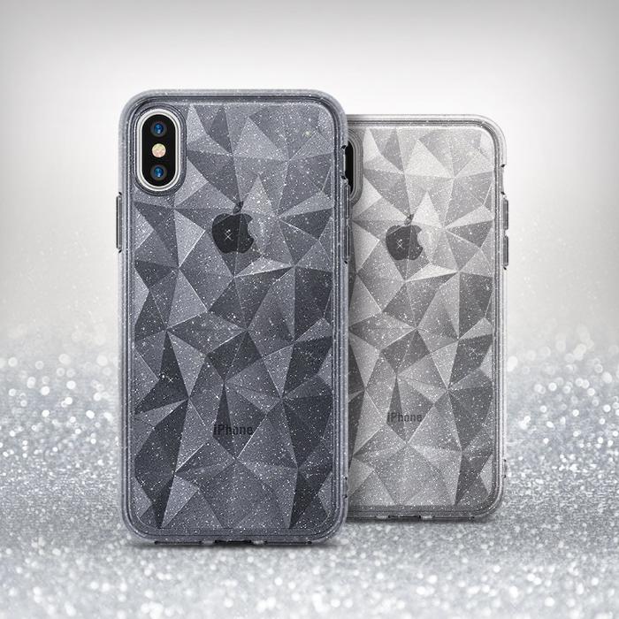 Rearth - Ringke Air Prism Glitter Skal till Apple iPhone XS / X - Clear
