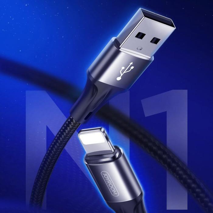 UTGATT1 - Joyroom USB - Lightning cable 3 A 0,2 m Svart