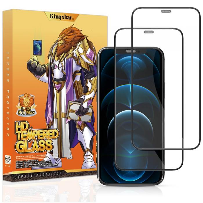 UTGATT5 - Kingxbar Hrdat glas iPhone 12 Pro Max - Svart