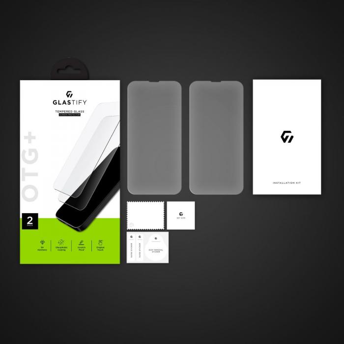 UTGATT1 - Glastify iPhone 14 Pro Max Skrmskydd i Hrdat glas (2-Pack)
