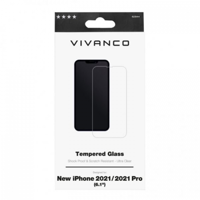 Vivanco - Vivanco iPhone 13/13 Pro Hrdat Glas 9H